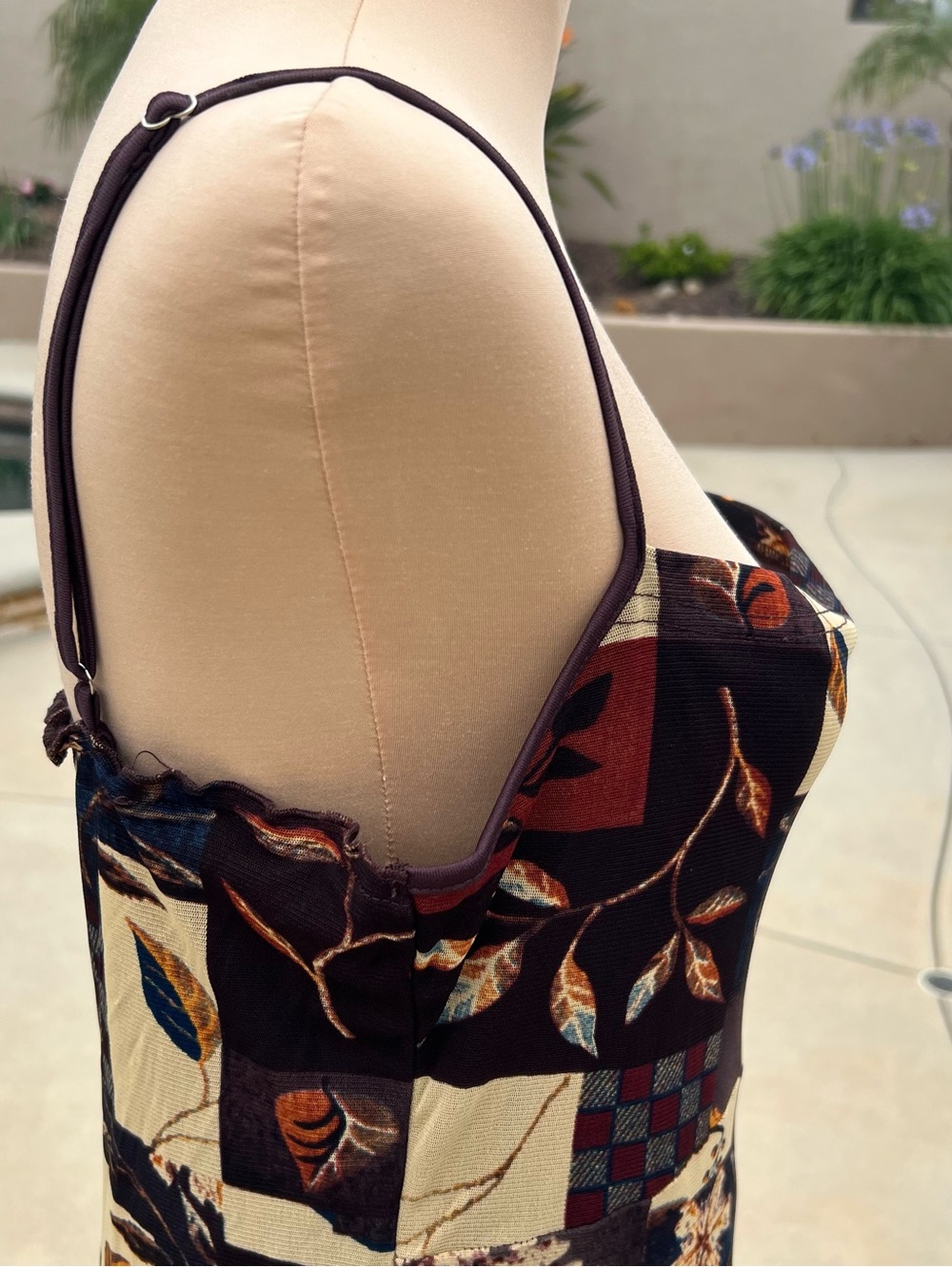 Cider Black & Brown Floral Patchwork Mini Dress Size 1x - Picture 9 of 13